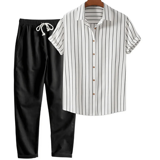 Traje Casual Hombre Estampado Manga Corta - Conjunto Moderno y Versátil - Image 19