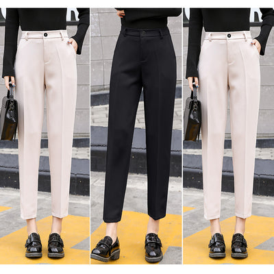 Pantalón de Talle Alto Recto con Bota Ajustada para Mujer