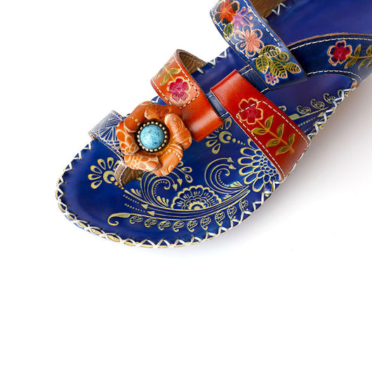 Sandalias Étnicas para Mujer con Tacón Medio Ligero - Image 2