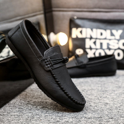 Zapatos Casuales de Cuero Estilo Coreano para Hombre con Suela Suave - Image 6