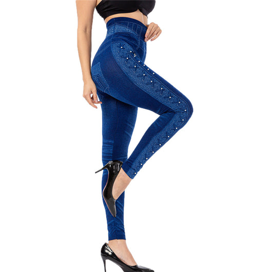 Pantalones Capri Ajustados de Cintura Alta con Detalles Brillantes - Image 28