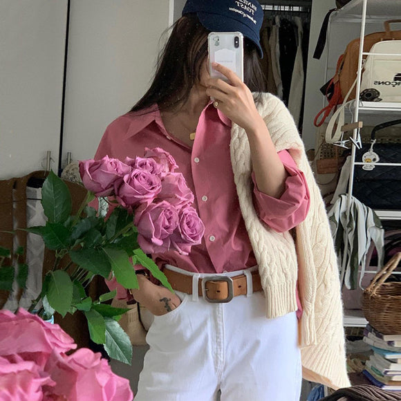 Camisa Suelta Casual para Mujer - Diseño Moderno y Versátil