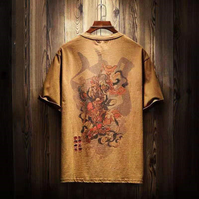 Playera de Algodón Bordada Estilo Nacional Tide Manga Corta - Image 13