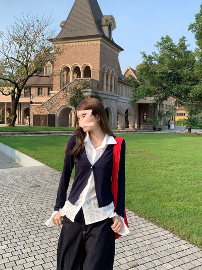 Blusa Falsa Dos Piezas de Manga Larga para Mujer - Image 21