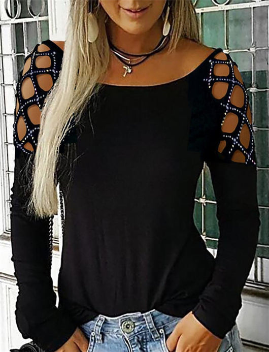 Blusa Cuello Redondo con Strass Calado - Image 17