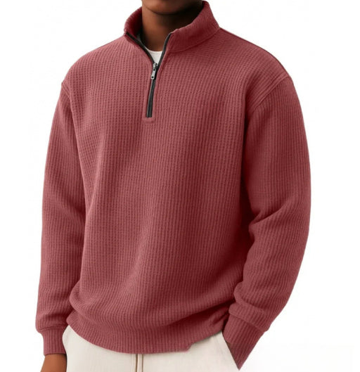 Suéter Hombre Oversized con Cierre y Manga Larga - Image 12