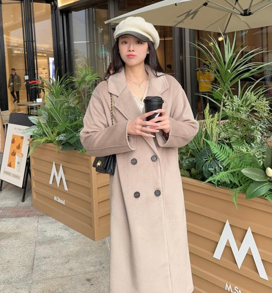 Abrigo de Lana Doble Botonadura Elegante para Otoño e Invierno - Image 13