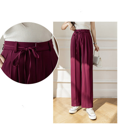 Pantalón Ancho de Cintura Alta con Drapeado Elegante - Image 8