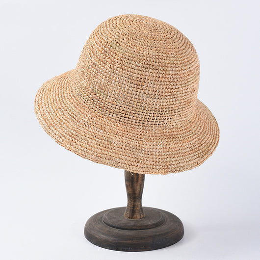 Sombrero de Rafia Tejido a Mano para Mujer - Protección Solar Elegante