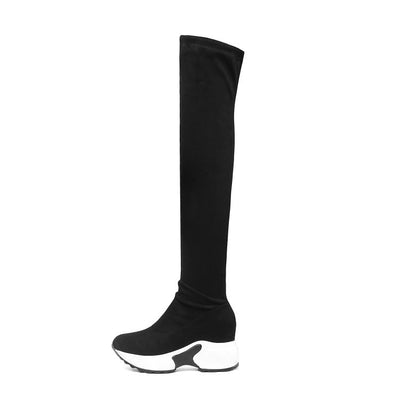 Botas Elásticas de Caña Fina con Suela Gruesa para Mujer - Image 6