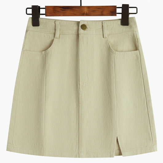 Falda Asimétrica Talle Alto Delgada para Primavera - Image 13