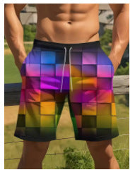 Shorts Casuales con Estampado Geométrico para Hombre - Image 10