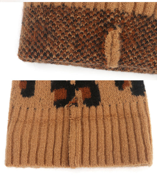 Gorro de Punto Mohair Infantil Estampado Leopardo - Image 16