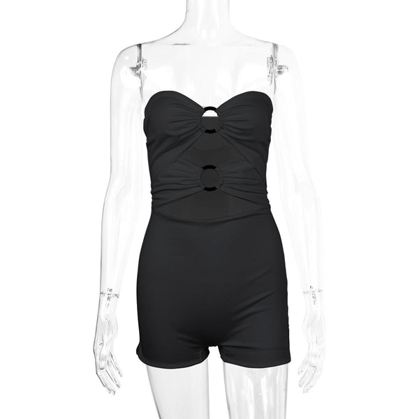 Jumpsuit Elegante con Escote Tubo y Detalles Calados - Image 6