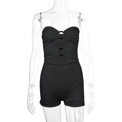 Jumpsuit Elegante con Escote Tubo y Detalles Calados - Image 6