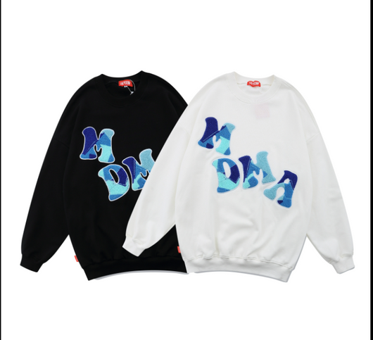 Sudadera Holgada Parejas Hip-Hop con Estampado de Letras - Image 4