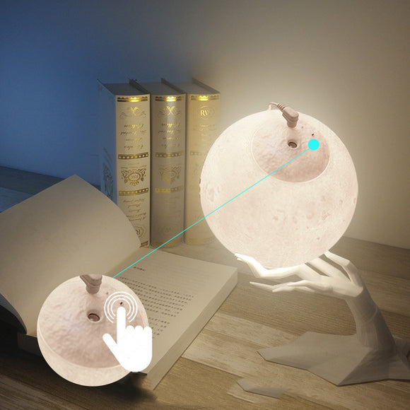 Humidificador Creativo con Luz Nocturna Luna y Aromaterapia