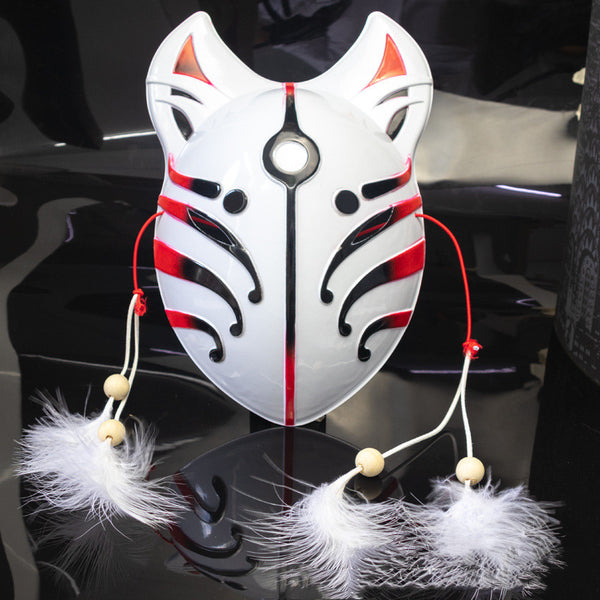 Máscara Zorro Hada Estilo Japonés para Festival de Cara Completa - Image 2
