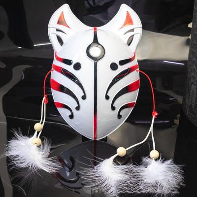 Máscara Zorro Hada Estilo Japonés para Festival de Cara Completa - Image 2