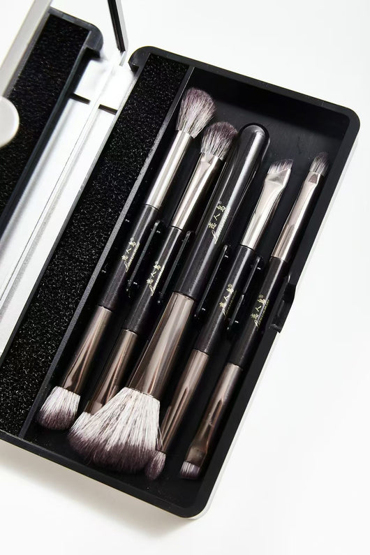 Set de Brochas de Maquillaje Profesional con Espejo Integrado - Image 21