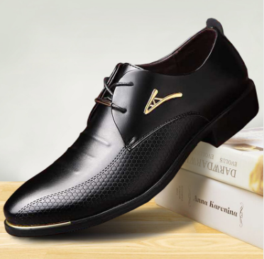 Zapatos Oxford Formales de Cuero Charol Negro para Hombre - Elegancia Clásica Talla Grande - Image 8