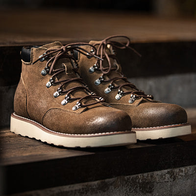 Botas de Montaña Retro Caña Alta en Cuero para Hombre - Image 12