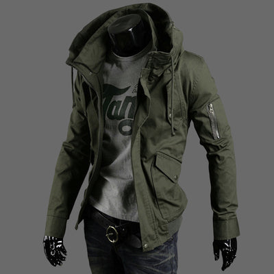 Chaqueta Táctica Versátil de Color Sólido para Hombre - Image 8