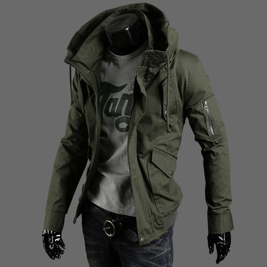 Chaqueta Táctica Versátil de Color Sólido para Hombre - Image 8