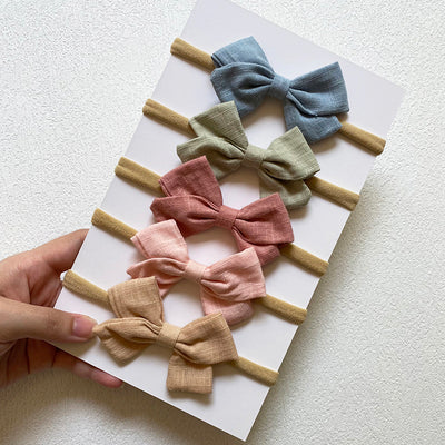 Set de 5 Diademas con Moños para Bebé