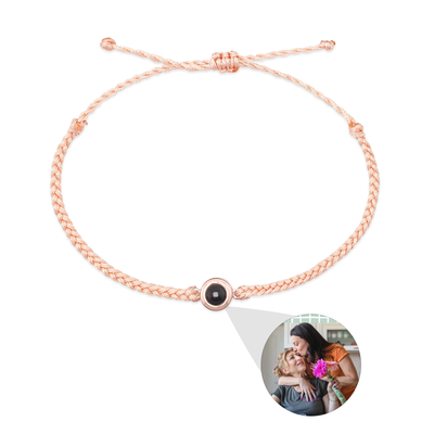 Pulsera de Proyección de Foto Personalizada Tejida a Mano - Joya Romántica para Parejas - Image 21