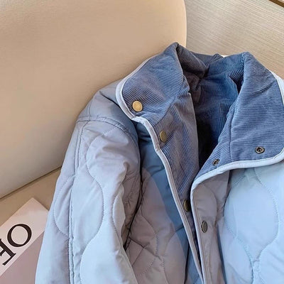 Chaqueta de Pana Azul Antienvejecimiento en Algodón para Mujer - Image 3