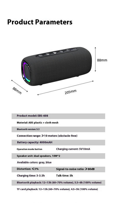 Parlante Bluetooth Portátil Resistente al Agua para Exteriores - Image 7