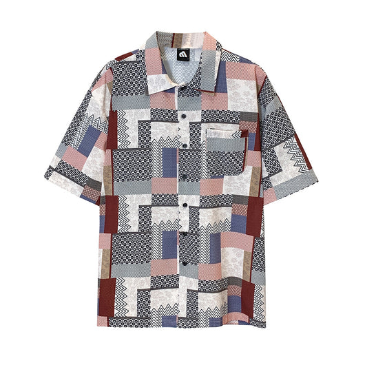 Camisa Casual de Hombre con Cuadros y Mangas Cortas para Verano - Image 5