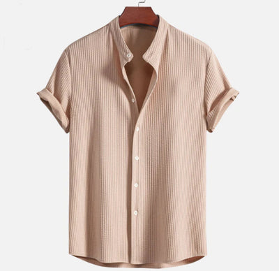 Camisa Suelta de Manga Corta para Hombre - Comodidad Veraniega - Image 11