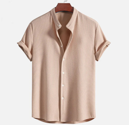 Camisa Suelta de Manga Corta para Hombre - Comodidad Veraniega - Image 11
