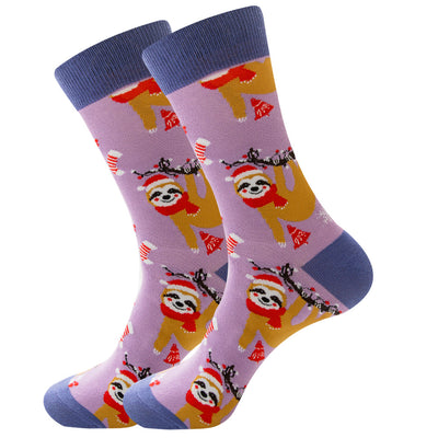 Calcetines Navideños con Renos y Santa - 12 Colores Festivos - Image 15