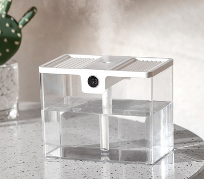 White rectangular humidifier with a gray handle and a digital display showing '86' on a white background. - Image 14