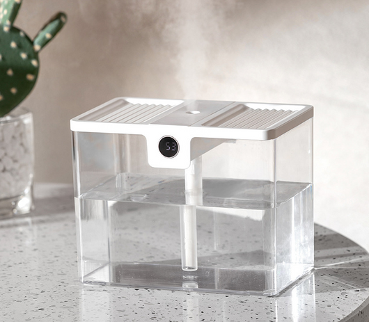 White rectangular humidifier with a gray handle and a digital display showing '86' on a white background. - Image 14