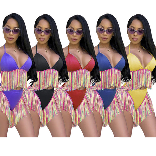 Bikini Dos Piezas con Flecos Coloridos - Image 13