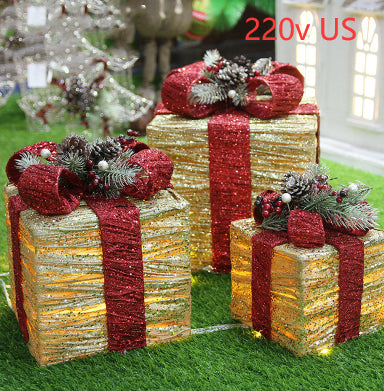 Juego de 3 Cajas Decorativas Navideñas de Hierro Forjado para Árbol de Navidad - Image 6