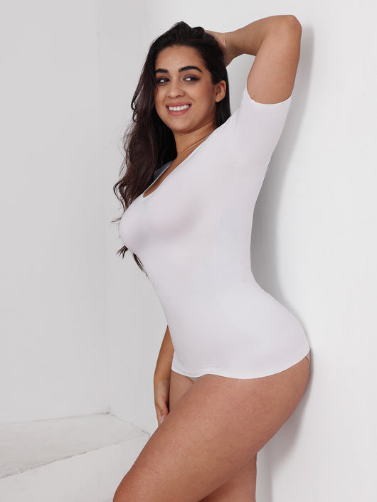 Corset Reductor con Manga Corta - Ajuste Abdominal para Mujer - Image 10