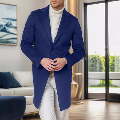 Abrigo de Lana Estilo Británico Largo para Hombre - Image 6