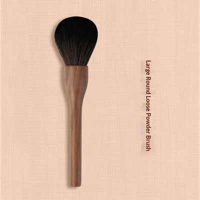 Set de Brochas de Maquillaje Vintage Nogal Negro - Cerdas Suaves - Image 6
