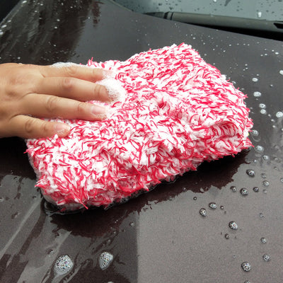 Esponja Microfibra Absorbente para Lavado de Auto - Toalla Coral Fleece Premium