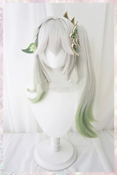 Peluca Cosplay Coleta Única con Degradado de Simulación de Cuero Cabelludo Grass God Nasida - Image 6