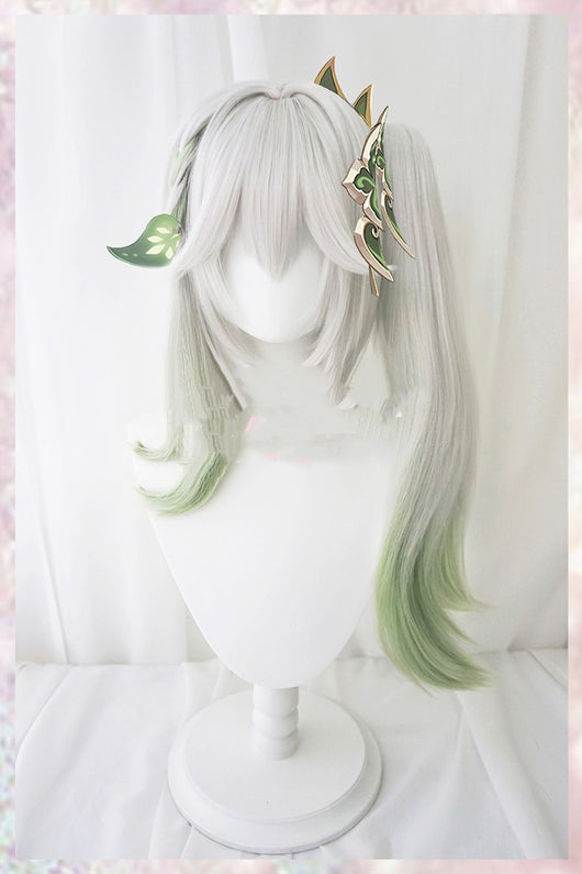 Peluca Cosplay Coleta Única con Degradado de Simulación de Cuero Cabelludo Grass God Nasida - Image 6