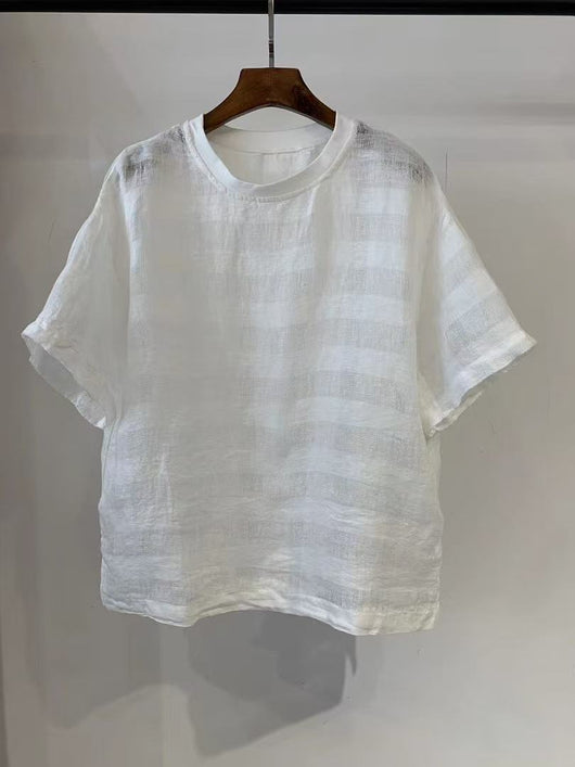 Blusa Suelta a Rayas Azules - Estilo Artístico para Mujer - Image 7