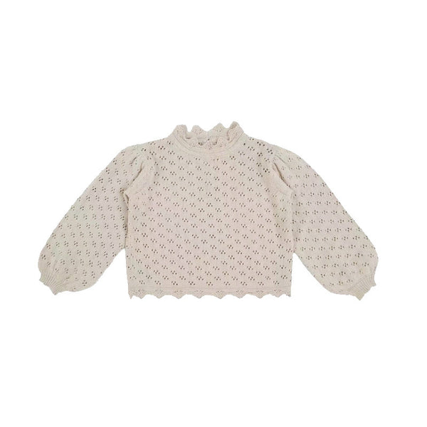 Suéter Infantil Cuello Redondo con Detalle Cutout