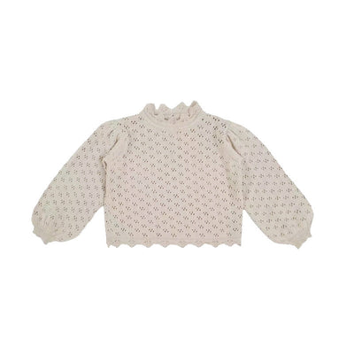 Suéter Infantil Cuello Redondo con Detalle Cutout