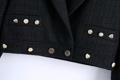 Blazer Punk Corto Manga Larga Estilo Europeo y Americano - Image 13
